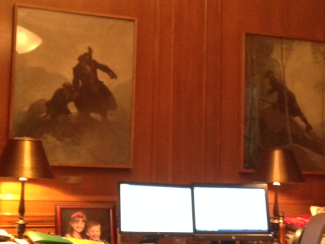 Wyeth paintings in NYPL Director of Research Libraries office