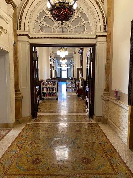 Central Library East hallway entryway