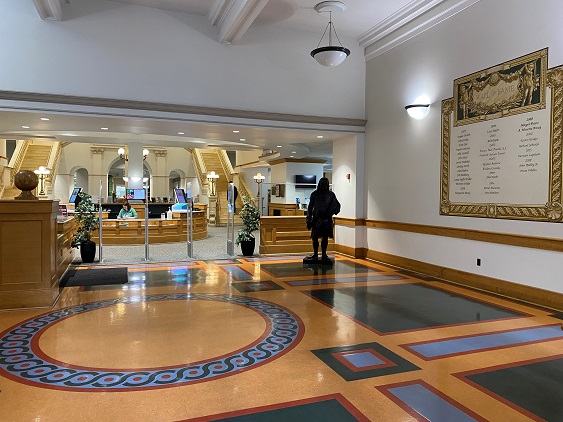 Central Library Welcome Desk entry area